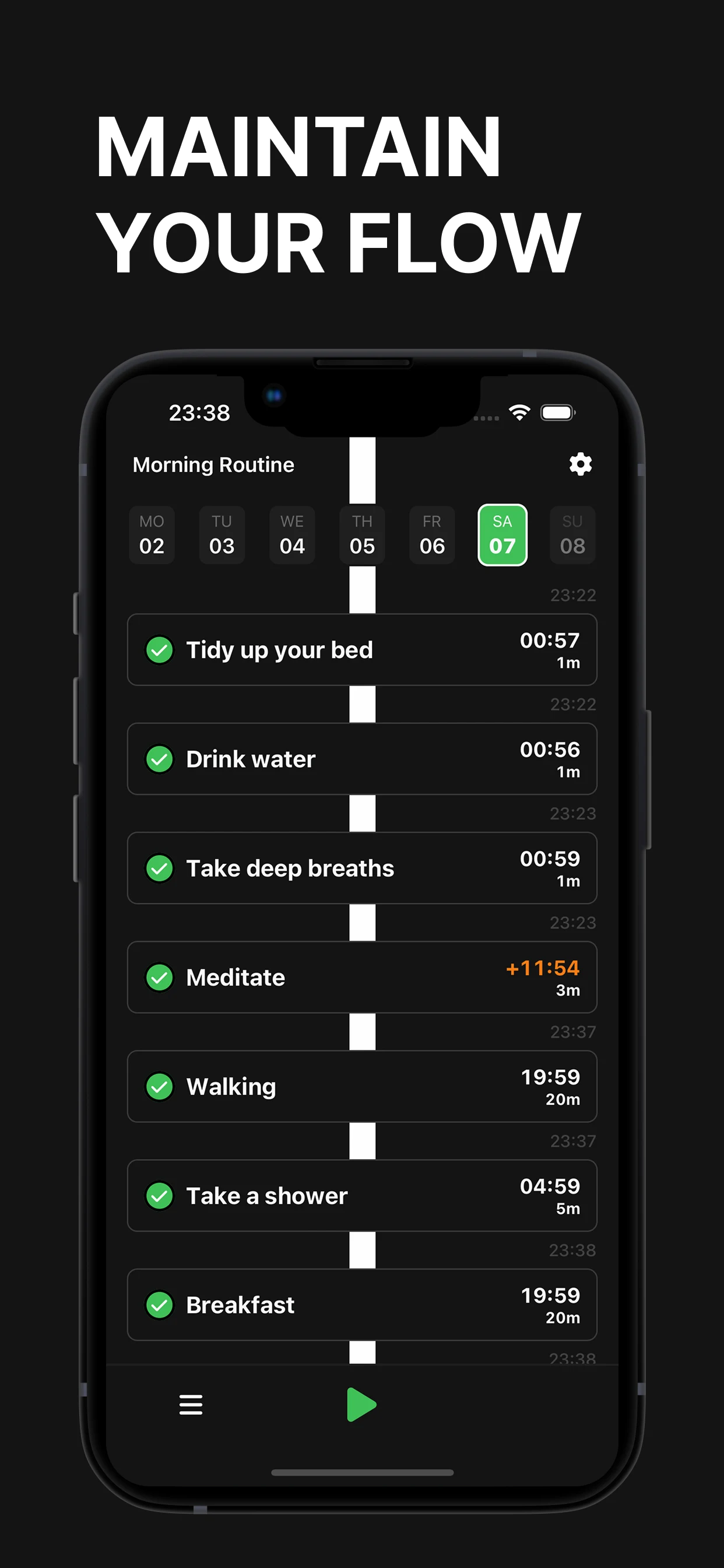 Daily Plan OneFlow: Schedule screenshot